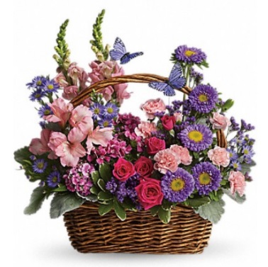 Beautifully designed flower baskets and flower cakes are available.